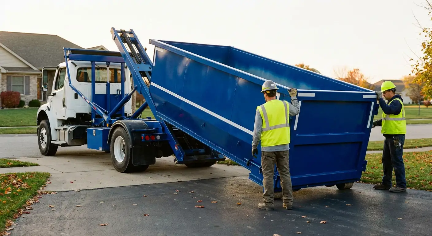 Roll-off dumpster delivery truck in Kissimmee, FL