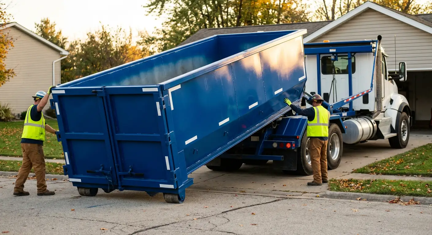 Roll-off dumpster delivery truck in Kissimmee, FL